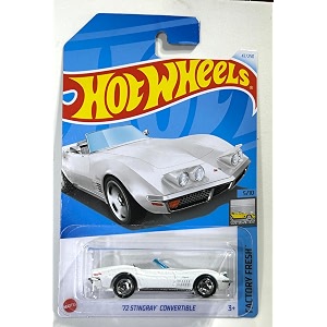 hot wheels 2024 - 3972 stinray convertible - white - chevy corvette - factory fresh 510