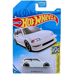 hot wheels 3990 honda civic ef white 4250 speed graphics 810