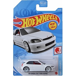 hot wheels 3999 honda civic type r ek9 white j-imports 1010 kids