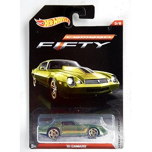 hot wheels 50th anniversary green 3981 camaro 164 scale car toy for kids