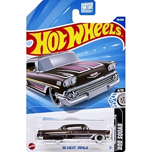hot wheels 58 chevy impala rod squad ages 3 and up 111250 purple