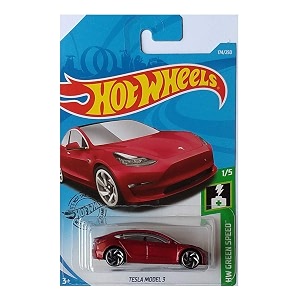 hot wheels mbm hw green speed 15 174250 tesla model 3 - pack of 1 green