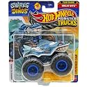 Hot Wheels Monster Trucks Sharks vs Dinos, 1:64 Scale Die-Cast Vehicle Collection, 2025 Edition (3/8 Team Shark Great Bite)