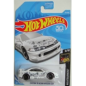 hot wheels nightburnerz 610 custom 3901 acura integra 213365 50th anniversary card
