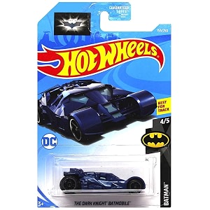 hot wheels plastic 2019 batman 45 - the dark knight batmobile blue