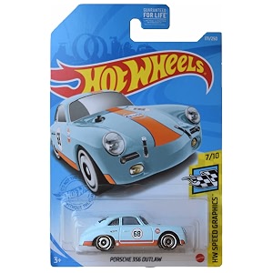 hot wheels porsche 356 outlaw blue 171250 speed graphics 710