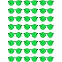 Hoteam 24 Pairs Rimless Round Sunglasses Bulk Tinted Party Sunglasses Transparent Candy Color Eyewear for Party