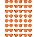 Hoteam 24 Pairs Rimless Round Sunglasses Bulk Tinted Party Sunglasses Transparent Candy Color Eyewear for Party
