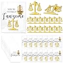 Hoteam Inspirational Lawyer Gift Libra Lapel Pin Classic Gold Pin