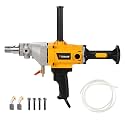 Hoteche Diamond Core Drilling Machine 1700W Handheld Variable Speed Wet Dry Core Drilling Rig 1-1/4" Thread, 4.7" Max Drilling Capacity for Masonry, Block Stone