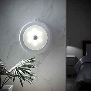 hoteon motion sensor light automatic night light with autoonoff mode switch battery powered led light cold light for entrancehallwaybasementgaragebathroomcabinet1pcs 2023 upgrade