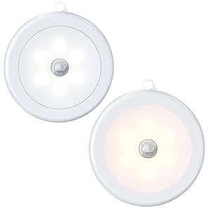 hoteon motion sensor light automatic sensor light with autoonoff mode switch battery powered led night light for entrancehallwaybasementgaragebathroomcabinetclodampwarm 2023 upgrade