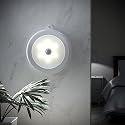 Hoteon Motion Sensor Light, Motion-Sensing Battery Powered Led Nightlight, Wall Light For Hallway, Basement (Pack Of 2, Cold Light,acrylonitrile_butadiene_styrene)