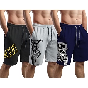 hotfits Mens Cotton Shorts Pack of 3