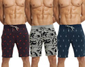 HOTFITS Printed Men Multicolor Basic Shorts
