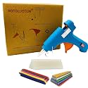 HOTGLUEGUN 20W 7 mm On and Off Switch Hot Glue Gun and LED Indicator- 3 Transparent + 3 Colored + 3 Glitter Sticks