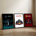 Hothouse Big Formula 1 Cars Framed Posters Gif Items for Boys Room Bedroom Living Room Digital Reprint 17 inch x 13 inch Painting