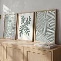HOTHOUSE Modern Art Home Decoration Pattern Paintings With Frame For Living Room Bed Room Hotel Wall Decor Digital Reprint Set of 3 (20X30 inch)