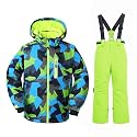 HOTIAN Boys 2 Piece Ski Jacket Snow Jacket Pants Suits Windproof Waterproof Winter Coats