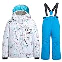 HOTIAN Boys 2 Piece Ski Jacket Snow Jacket Pants Suits Windproof Waterproof Winter Coats