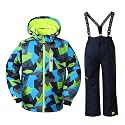 HOTIAN Boys 2 Piece Ski Jacket Snow Jacket Pants Suits Windproof Waterproof Winter Coats