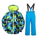 HOTIAN Boys 2 Piece Ski Jacket Snow Jacket Pants Suits Windproof Waterproof Winter Coats