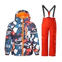 HOTIAN Boys 2 Piece Ski Jacket Snow Jacket Pants Suits Windproof Waterproof Winter Coats