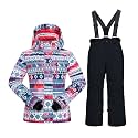 HOTIAN Boys 2 Piece Ski Jacket Snow Jacket Pants Suits Windproof Waterproof Winter Coats