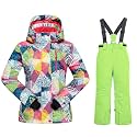 HOTIAN Boys 2 Piece Ski Jacket Snow Jacket Pants Suits Windproof Waterproof Winter Coats