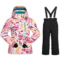 HOTIAN Boys 2 Piece Ski Jacket Snow Jacket Pants Suits Windproof Waterproof Winter Coats
