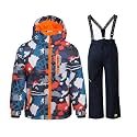 HOTIAN Boys 2 Piece Ski Jacket Snow Jacket Pants Suits Windproof Waterproof Winter Coats