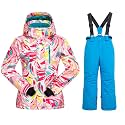 HOTIAN Boys 2 Piece Ski Jacket Snow Jacket Pants Suits Windproof Waterproof Winter Coats