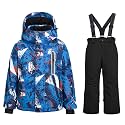 HOTIAN Boys 2 Piece Ski Jacket Snow Jacket Pants Suits Windproof Waterproof Winter Coats
