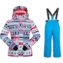 HOTIAN Boys 2 Piece Ski Jacket Snow Jacket Pants Suits Windproof Waterproof Winter Coats