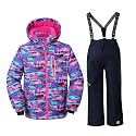 HOTIAN Boys 2 Piece Ski Jacket Snow Jacket Pants Suits Windproof Waterproof Winter Coats