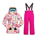 HOTIAN Boys 2 Piece Ski Jacket Snow Jacket Pants Suits Windproof Waterproof Winter Coats