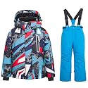 HOTIAN Boys 2 Piece Ski Jacket Snow Jacket Pants Suits Windproof Waterproof Winter Coats