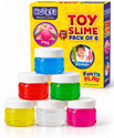 HOTKEI (6 Neon Slime)Toys jelly slime putty clay toys kit set pack for girls kids Jelly