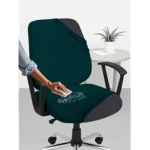 hotkei dark brown dry fit office chair cover pack of 1 water resistant seat chairs covers stretchable rotating computer slipcovers protector high seat cover for office desk chairs 2 pcs