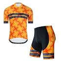 Hotlion Men's Cycling Jersey Sets Gel Pad Summer Bike Clothing Suit Breathable Bike Clothes with 3 Rear Pockets