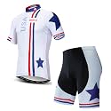 Hotlion Men's Cycling Jersey Sets Gel Pad Summer Bike Clothing Suit Breathable Bike Clothes with 3 Rear Pockets