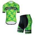 Hotlion Men's Cycling Jersey Sets Gel Pad Summer Bike Clothing Suit Breathable Bike Clothes with 3 Rear Pockets