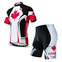 Hotlion Men's Cycling Jersey Sets Gel Pad Summer Bike Clothing Suit Breathable Bike Clothes with 3 Rear Pockets