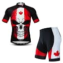 Hotlion Men's Cycling Jersey Sets Gel Pad Summer Bike Clothing Suit Breathable Bike Clothes with 3 Rear Pockets