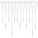 Hotop 12PCS Ceiling Hooks with Chains for Bird Feeders Planters, Silver