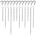 Hotop 12PCS Ceiling Hooks with Chains for Bird Feeders Planters, Black