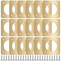Hotop 18 Pcs 1 1/4'' Opening Metal Bird House Guard Portal Bird House Hole Protector with Copper Open Protector Guards for Eastern Bluebird Rooms Sparrow Houses(Opening)