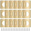 Hotop 18 Pcs 1 1/8'' Opening Metal Bird House Guard Portal Bird House Hole Protector with Copper Open Protector Guards for Eastern Bluebird Rooms Sparrow Houses(Opening)