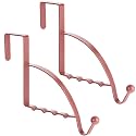 Hotop 2 Pcs Metal Over The Door Hooks, Clothes Hanger, Rose Gold