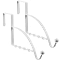 Hotop 2 Pcs Metal Over The Door Hooks, Clothes Hanger, White